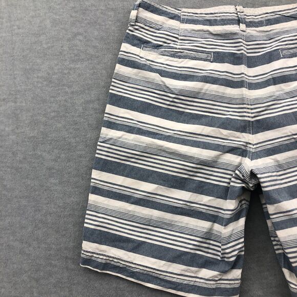 American Eagle Shorts Mens Size 36 Classic Fit Striped White Blue 9" Inseam - Picture 12 of 14